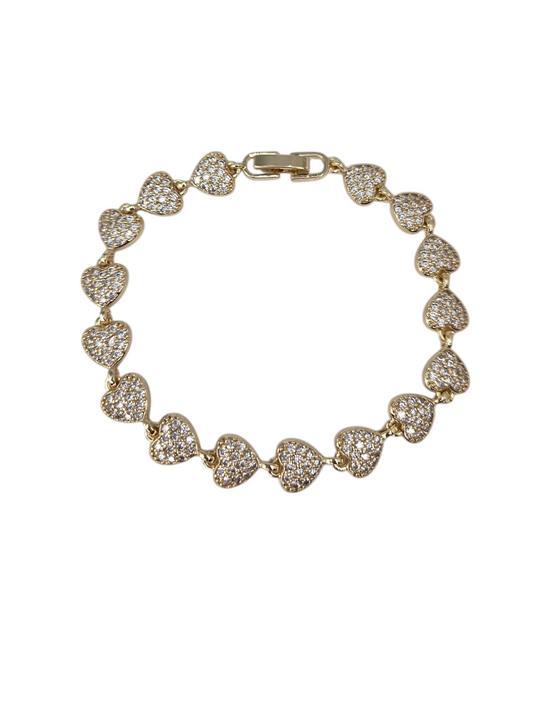 Heart Stone Gold Bracelet