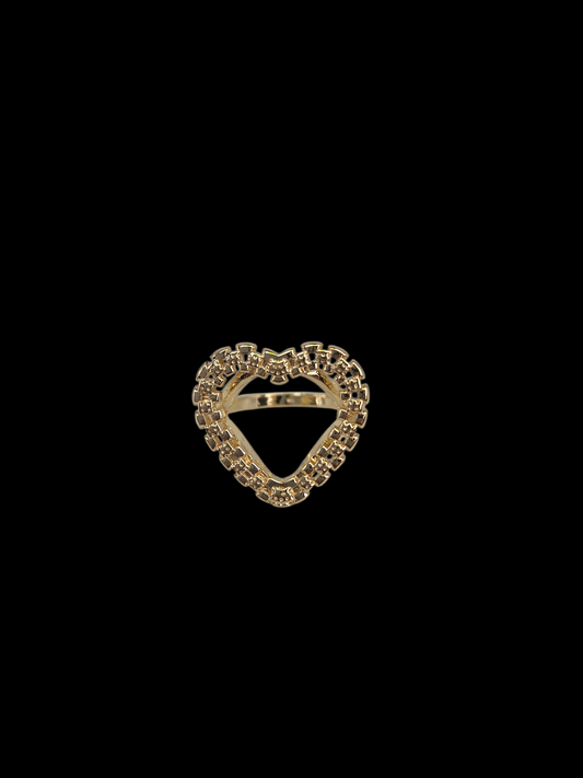 Gold Rolex Heart Ring