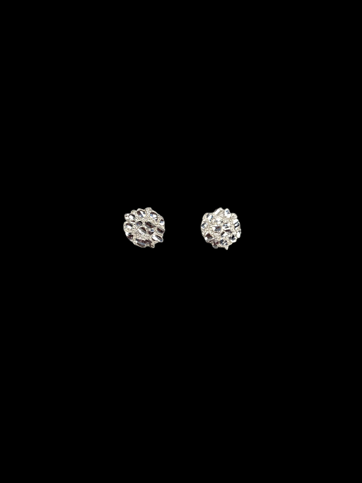 925 Circle Nugget Earrings