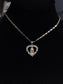 Virgen De Guadalupe Heart Stone Necklace