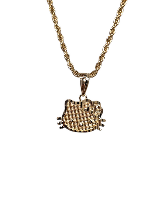 Hello Kitty Face Necklace