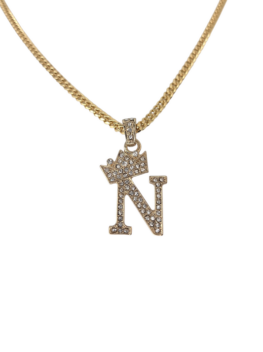 Crown Initial Necklace