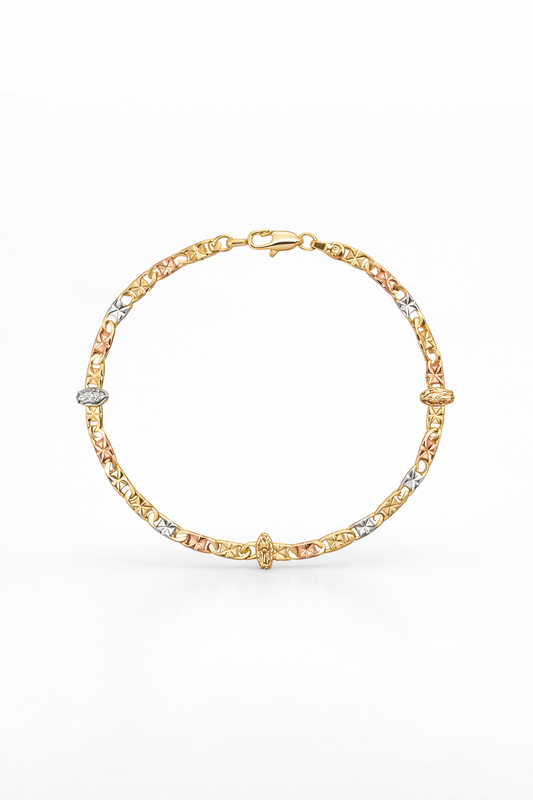 Lucky Virgencita 3 Tone Bracelet