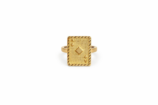 Gold Money Card Ring
