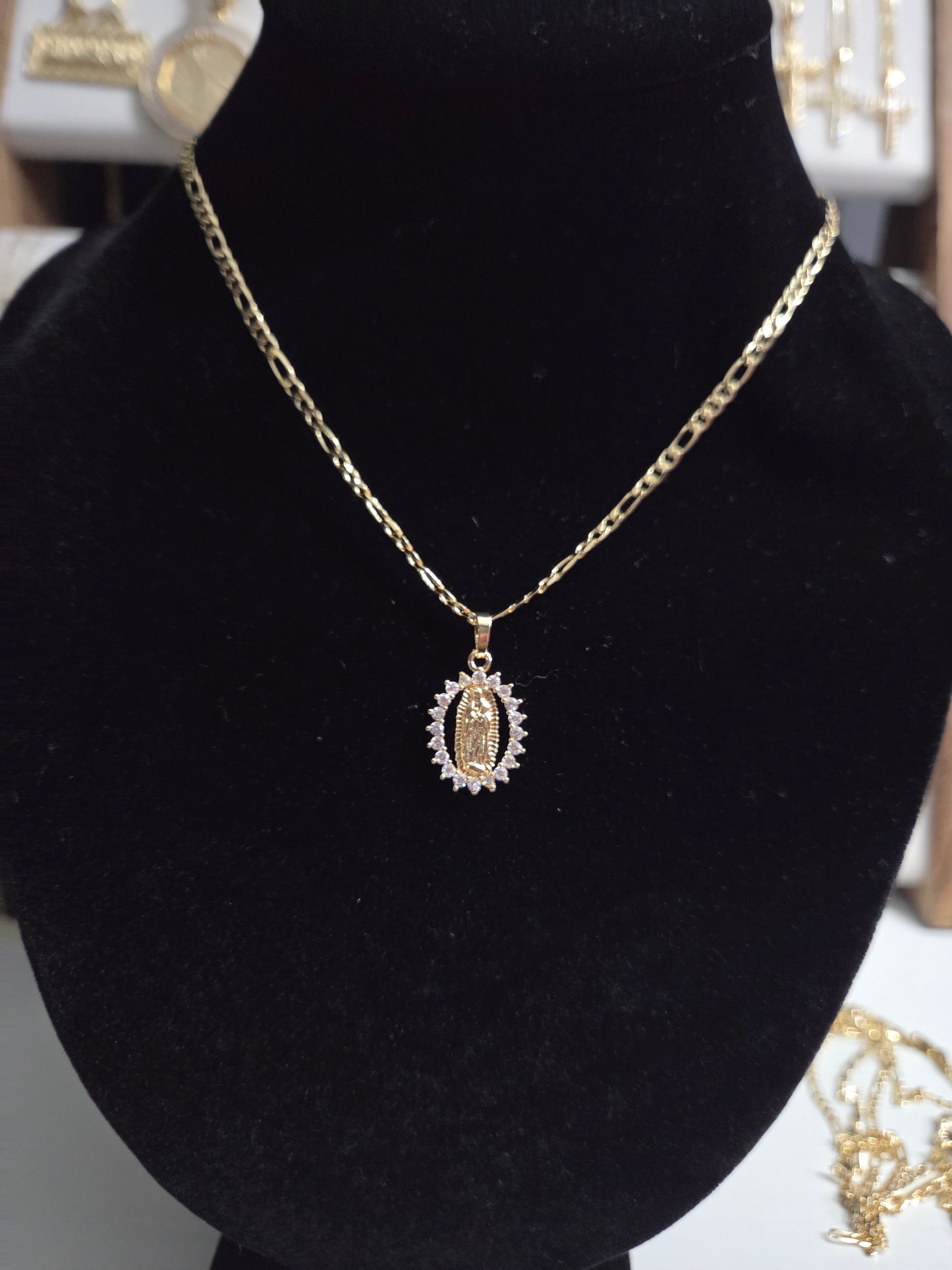 Oval Virgen De Guadalupe Necklace