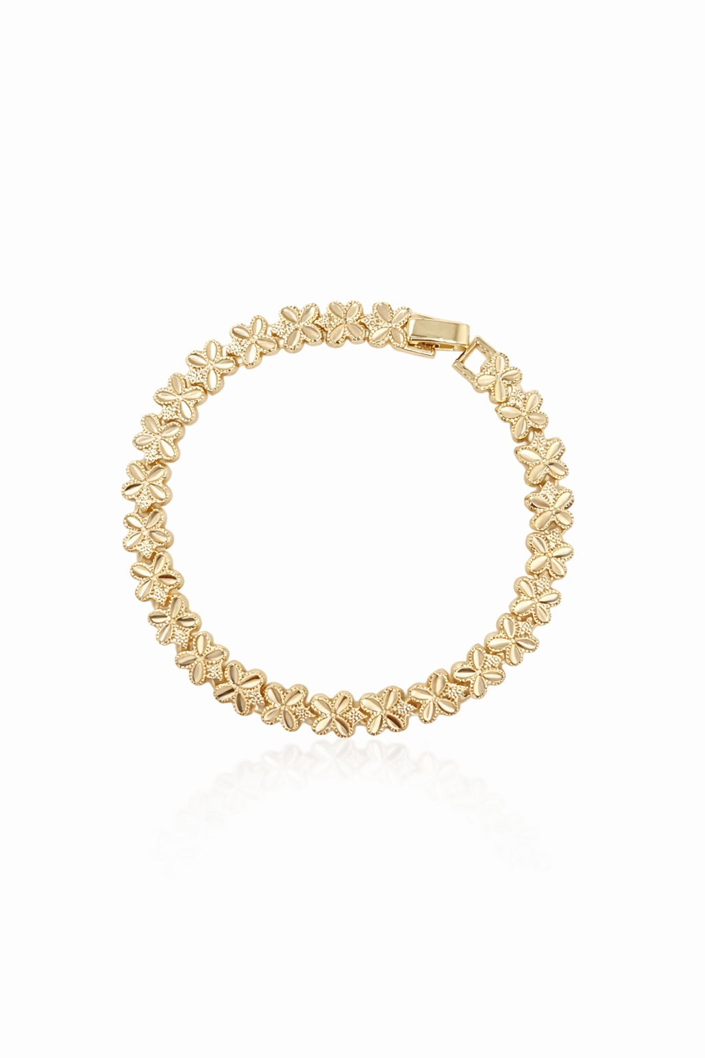 Hibiscus Flower Gold Bracelet