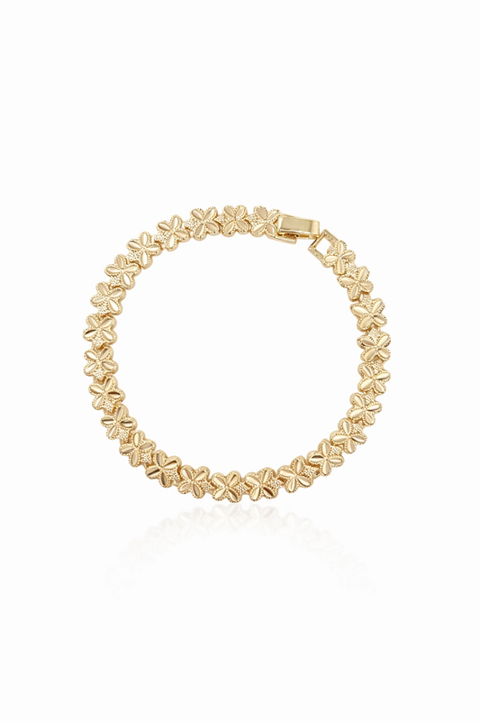 Hibiscus Flower Gold Bracelet