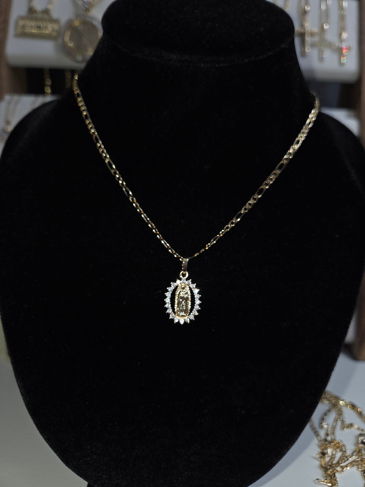 Oval Virgen De Guadalupe Necklace
